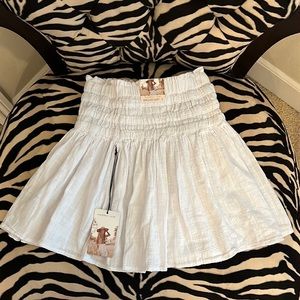 NWT Sincerely Jules Boho Gauzed Skirt (White) - Size S